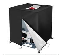 Housse de réservoir d'eau avec fermeture éclair, tissu Oxford robuste pour fourre-tout IBC, abri de rangement imperméable, résistant au soleil et aux intempéries, noir, 120 x 100 x 120 cm (420D)