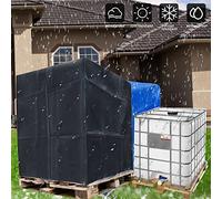 Housse de réservoir d'eau pour 300 L-1000 L - Housse de conteneur imperméable en polyester pour baril de pluie, protection contre la poussière et la chaleur pour une utilisation en extérieur