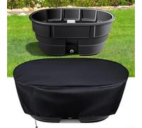 Housse de réservoir ovale imperméable pour réservoirs d'eau, fond élastique offrant une résistance au vent et empêche les débris d'entrer pour une eau propre (133 x 81 x 31 cm/50)