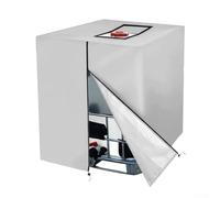 Housse de réservoir, réservoir d'eau 210D 1000L IBC fourre-tout renforcé avec fermeture éclair imperméable, protection contre la pluie, isolation thermique, couverture d'usine (argent)