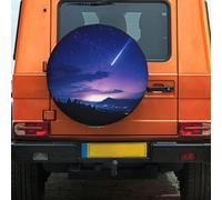 Housse de roue de secours étanche pour voiture, silhouette de ciel nocturne, housse de pneu de secours avec cordon de serrage, 35 à 43 cm