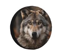 Housse de Roue de Secours Gray Wolf pour Voiture, Camping-Car ou SUV, 15 Pouces.