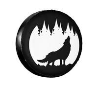Housse de Roue de Secours Howling Wolf - Protection de Roue - Résistante aux intempéries, étanche à la poussière - Universelle - pour Camping-Car, SUV, Camion, Camping-Car, Caravane, 14 Pouces