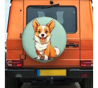 Housse de Roue de Secours imperméable et Anti-poussière à Motif Corgi Mignon, Protection Universelle pour Pneu de Camping-Car, Accessoires de Voyage résistants aux intempéries, 14-17 Pouces