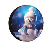 Housse de roue de secours Joyeux Noël Bonhomme de neige Protecteurs de roue Housse de protection de roue résistante aux intempéries Ajustement universel pour remorque RV SUV Camion Voyage Voiture Camp