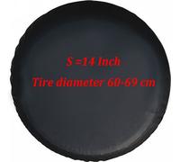 Housse de roue de secours noire pour Jeep Kia SUV Sac de rangement pneumatique Accessoires pratiques 14 pouces