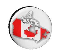 Housse De Roue De Secours pour Camion Personnalisée avec Drapeau du Canada Imperméable Et Universelle pour Remorque Camping-Car Camion SUV 14 Pouces