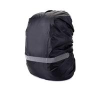 Housse de sac à dos imperméable avec bande réfléchissante pour extérieur, randonnée, équitation, escalade, Noir