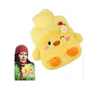 Housse de sac à eau chaude, Thermos classique en caoutchouc à double poche pour l'eau chaude ou froide