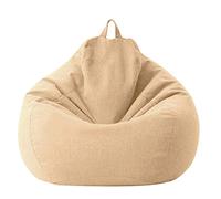 Housse de Sac de Haricots - Housse de Coton et Lin 100x120cm - Housse de canapé pour Sac de Haricots à glissière sans Remplissage