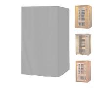 Housse de sauna d'extérieur résistante pour sauna infrarouge 2 personnes avec tissu Oxford et revêtement en PVC pour protéger contre la pluie, le vent et la poussière (gris)