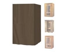 Housse de sauna d'extérieur résistante pour sauna infrarouge 2 personnes avec tissu Oxford et revêtement en PVC conçue pour protéger contre la pluie, le vent et la poussière (marron)