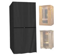 Housse de sauna, protection contre les intempéries, housse d'isolation pour sauna avec cordon de serrage et fermeture éclair pour pièces intérieures et extérieures, (noir, 39, 8 x 37, 4 x 72, 8)