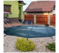 Housse de sécurité ronde en maille pour piscine creusée pour l'hiver, couvercle de piscine de qualité commerciale, filet à feuilles, prévention de la noyade, protection pour enfants et animaux