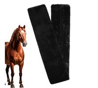 Housse de selle de dressage en polaire - Couche de matériau textile molletonné, aide à la conduite amortissante, support attaché à la sangle de ventre, structure en tissu lavable, exercice en plein