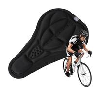 Housse de selle de vélo - Coussin d'assise absorbant les chocs | Coussin de | Housses de siège de vélo nervurées avec bande réfléchissante pour le pliage sur route et vélo d'appartement