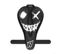 Housse de selle de vélo élastique en gel de silicone avec mousse de polyuréthane pour absorber les chocs, conçue avec fixation croisée et dos en caoutchouc antidérapant (noir argenté)