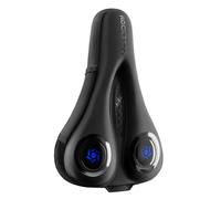Housse de selle de vélo en mousse gel avec protection pluie - Noir et bleu