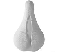 Housse de selle de vélo en silicone antidérapant avec matériau résistant à l'eau et ventilation respirante pour une conduite confortable (blanc)