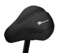 Housse de selle de vélo en tissu respirant avec couche de coussin en silicone et éponge haute densité pour réduire les points de pression (4#)