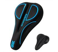 Housse de Selle de Vélo Mousse à Mémoire Coussin pour Selle de Bleu | Ultra Confortable Couvre de Selle de Velo Gel avec Housse Imperméable pour VTT Vélo de Route Ebike Vélo de Stationnaire