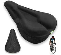 Housse De Selle En Gel Pour Vélo (20 X 27 Cm)-Protection Rembourrée Et Antidérapante-Compatible Avec Vtt,Route,Spinning Et Statique-Accessoire Confortable Pour Siège De Vélo
