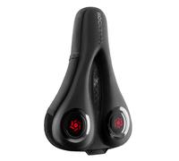 Housse de selle en mousse gel + housse de pluie - noir et rouge