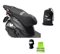 Housse de selle GIV noire de protection avec tissu imperméable compatible avec HARLEY-DAVIDSON 1340 DYNA Wide Glide FXD Couverture universelle pour moto, scooter Maxiscooter