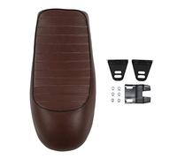 Housse de Selle Moto Hump Style Vintage En Cuir Synthétique, Compatible CB125 CB350 CB400 - Confort Épais, Résistance À L'eau, Design Classique Pour Motards (Style rayé)