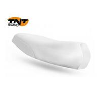 Housse de selle TNT - MBK 50 Booster - Blanc - Simili cuir - Non compatible airbag