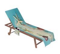 Housse De Serviette De Chaise Longue, Avec Poche De Rangement Latérale, 210 X 73 Cm, Housse De Chaise Longue, Protection De De Plage, Légère Et Absorbante, Pour Les Excursions Dans La Piscine,