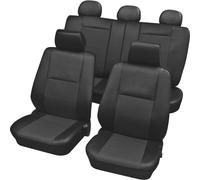 Housse de siège 15 pièces HP Autozubehör 22215 polyester anthracite siège conducteur, siège passager, siège arrière