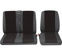 Housse de siège 2 pièces Petex 30071912 polyester rouge, anthracite siège conducteur, double siège