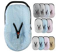 Housse de siège auto bébé universelle groupe 0/0+ coton idéal été - Marque Vizaro - Bleu étoiles