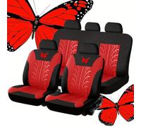 Housse de siège Auto,Convient pour Nissan March, Ensemble Complet,1-Red