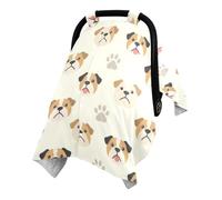 Housse de siège auto douce pour bébé qui se transforme en tapis de jeu | Housse de voyage douce pour la peau de bébé pour bébé chien anglais