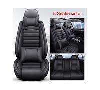 Housse de siège auto en cuir synthétique, compatible pour 98% des modèles de voiture BMW/Mercedes/Audi/Toyota/Honda/Ford/Mazda/Nissan/VW/Hyundai. Accessoires intérieurs.(Black 5 Seat-01)