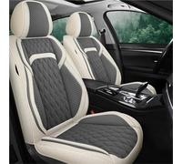 Housse De Siège Auto En Lin 5 Places Pour Ford Pour Focus 2 MK1 MK3 Pour Mondeo MK4 Pour Fiesta MK7 Accessoires Intérieurs Housses de siège auto(Beige Grey)