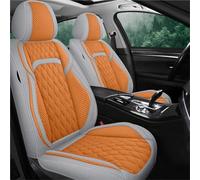 Housse De Siège Auto En Lin 5 Places Pour Ford Pour Focus 2 MK1 MK3 Pour Mondeo MK4 Pour Fiesta MK7 Accessoires Intérieurs Housses de siège auto(Grey Orange)