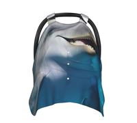 Housse de siège auto pour bébé avec dauphin souriant, multi-usages, respirante, couverture d'allaitement pour maman, poussette douce, pare-soleil pour nouveau-né, cadeau de fête prénatale