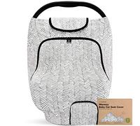 Housse de siège auto pour bébé - Housse siège bébé pour printemps, l'automne, l'hiver - Stretch Fit universel pour bébé, garçon,fille,housse d'allaitement,douce & respirante Housse siège(Herringbone)