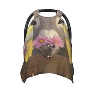 Housse de siège auto pour bébé motif âne et fleur - Housse d'allaitement douce pour bébé - Pour filles et garçons