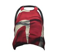 Housse de siège auto pour bébé, motif drapeau des États-Unis, multi-usages, respirante, couverture d'allaitement pour maman, poussette douce, pare-soleil pour nouveau-né cadeau de douche
