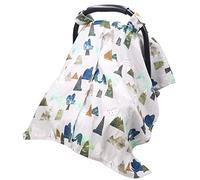 Housse de siège auto pour bébés, Mountain Peekaboo ouverture Minky siège auto auvent pour nouveau-né, multi-usages, couvertures d'allaitement pour maman, couverture Minky pour nourrisson et tout-petit