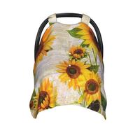 Housse de siège auto rétro tournesol pour bébé - Couverture d'allaitement douce pour bébé - Pour filles et garçons