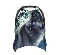 Housse de siège auto Wolf Under Moon pour bébé, multi-usage, respirante, pour maman, poussette douce, pare-soleil pour nouveau-né, cadeau de fête prénatale