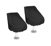 Housse de siège bateau, 2 pièces, tissu Oxford imperméable, housse protection pliable for l'extérieur, chaise résistante à la poussière Marine(Black)
