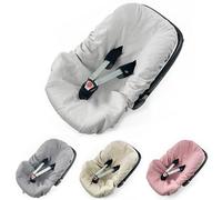 Housse de siège bébé 100 % lin - Pour l'été - Argenté