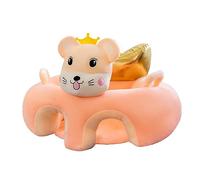 Housse de siège de sol pour bébé - Apprendre à s'asseoir - En forme d'animaux mignons - Housse de chaise longue pour bébé (housse uniquement) - Souris orange, 40 x 55 x 55 cm