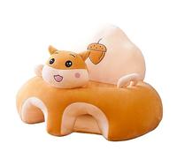 Housse de siège de sol pour bébé pour apprendre à s'asseoir, housse de chaise longue en forme d'animaux mignons pour bébé (housse uniquement), Hamster marron, 40cm*55cm*55cm
